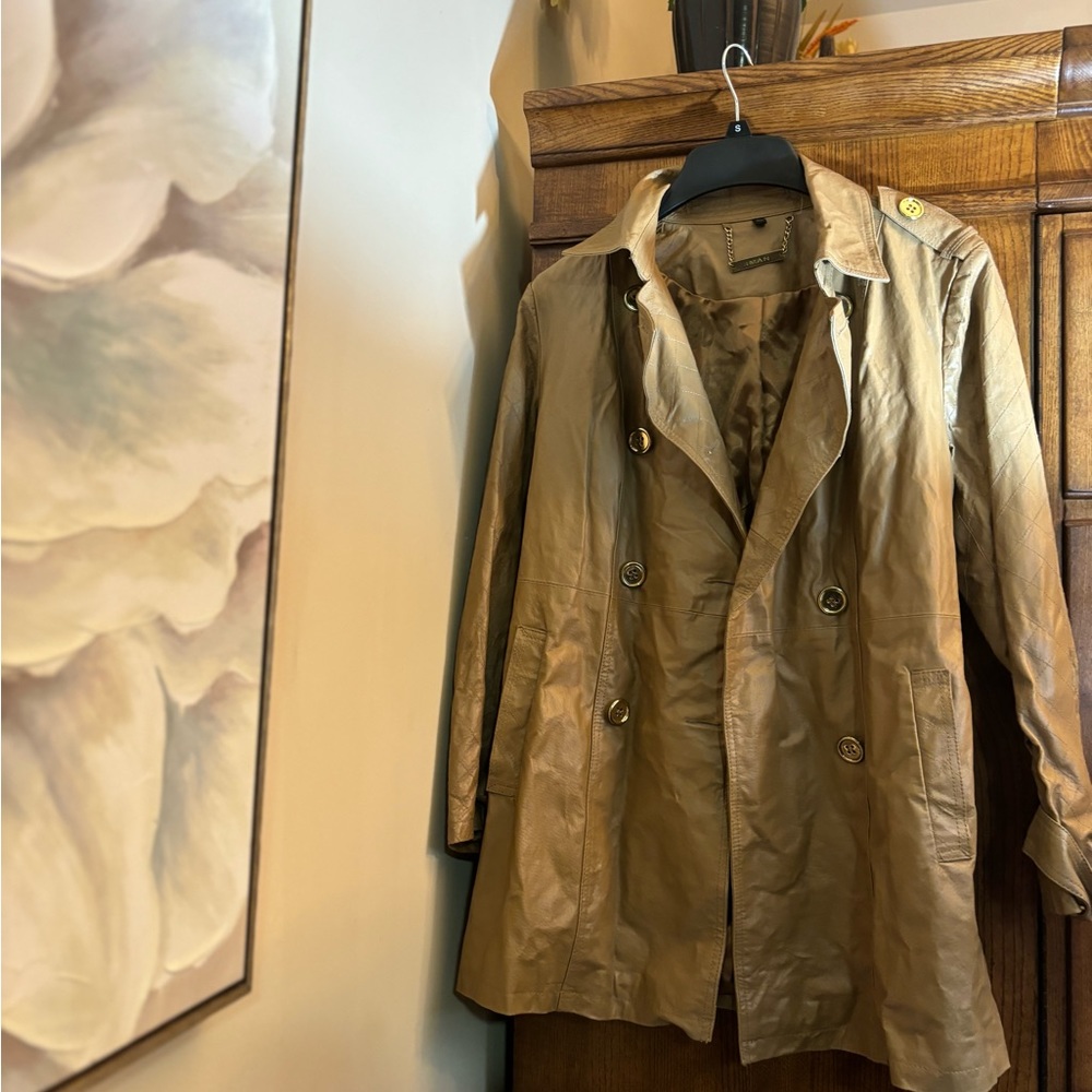 Iman Camel leather coat